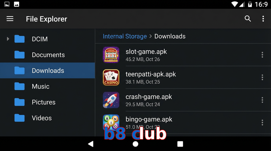 Main screen of B8 Club gameapk page for PK players